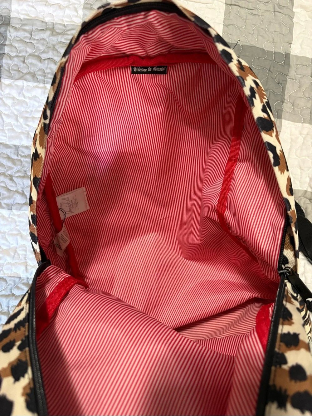 Herschel Supply Co. Leopard Print Backpack in Brown Black Cream